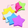 Colorful fluorescent star-shaped sticky notes fan-shaped arrangement on pink background - Star Shaped (YY-Y03) / 8 Pieces/Pack