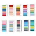 Detailed view of 100 colors Morandi index tabs featuring 14cm integrated rulers - 100 Colors Morandi (With Ruler Card) / 100 Colors Ruler Card
