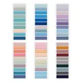 Detailed view of 60 Morandi colors transparent sticky index tabs for office marking. - 1200 Sheets/Pack (60 Colors)