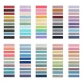 Grid display showing 100 colors of Morandi palette translucent index tabs - 100 Colors Morandi (Old Version) / 100 Colors Transparent Card