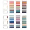 Detailed view of 80 colors translucent index tabs for marking and annotating - Minimalist Polka Dot Style