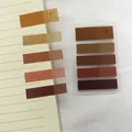 Morandi color gradient PET index tabs on transparent sheet for office and study - Coffee