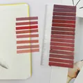 Slim gradient PET transparent index tabs and waterproof sticky notes with ruler base - 16 Pieces Pack / Red Gradient
