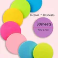 Pack of 8 colors round fluorescent sticky notes, 30 sheets per pad, 7cm in diameter - Round Style (YY-Y03) / 8 Pieces/Pack