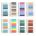 Detailed view of colorful waterproof index stickers with 14cm ruler scale on backing - Caliper Loop Style