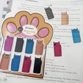 Lot de stickers en PET en forme de chat coloré pour notes et indexation scolaire - Chat / 160 Pièces/Pack