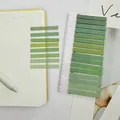 Transparent gradient green PET index tabs for notebooks and office planners - 16 Pieces Pack / Dark Green Gradient