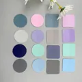 Detailed view of Morandi colored round and square sticky notes and index stickers - Heart (160 Sheets) / Morandi Color