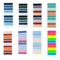 Set of 1600 transparent colored index sticky tabs in 80 diverse color shades - Simple Cyclic Style