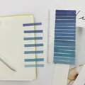 Thin gradient blue PET transparent index stickers for waterproof reading and book marking - 16 Pieces Pack / Royal Blue Gradient