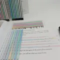 Lot de languettes d'index transparentes dégradées pour le marquage des carnets de notes - Motif de Vagues Bleu / Base Noire