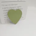 Notes autocollantes en PET en forme de cœur dans une couleur décorative vert olive Morandi - 75x75mm / Vert foncé