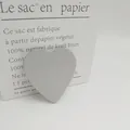Note adhésive en PET translucide gris Morandi en forme de cœur pour bureau et école - 75x75mm / Gris