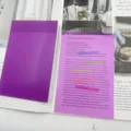 Μωβ ημιδιαφανείς αδιάβροχες αυτοκόλλητες σημειώσεις για ημερολόγια και σημειώσεις. - 10*15cm / Φωσφοριζέ μοβ