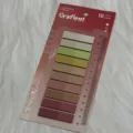 Note adesive trasparenti color Morandi PET con un righello da 14 cm di qualità - Stile C