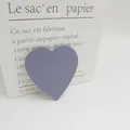 Notes autocollantes en PET semi-transparentes violet Morandi en forme de cœur créatif. - 75x75mm / Bleu Saphir
