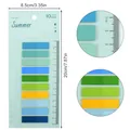 Set of 200 colorful transparent sticky notes and index tabs for reading and marking - Summer Series Full Color Style
