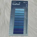 Post-it trasparenti in PET sfumato blu Morandi con righello integrato per l'indice - Stile F