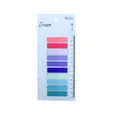 Pack of 10-color transparent index sticky notes with integrated 14cm ruler marking card - Dream Series Full Color Style