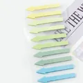 Translucent Morandi color arrow-shaped index sticky notes for textbook marking - Yellow & Green