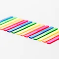 Vibrant semi-transparent narrow index tabs for school and office organization - 44*4mm / Fluorescent Colors