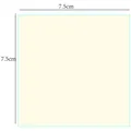 Square yellow sticky note with 7.5x7.5cm size measurement indicators. - Blank Style / 50 Sheets (7.5x7.5cm) / White