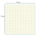 7.5x7.5cm yellow grid sticky note for office and student memo - Grid Pattern / 50 Sheets (7.5x7.5cm) / White
