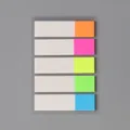Pack of multi-colored PET index tabs page markers for note classification and memos - 44*12mm / Half-Color Style