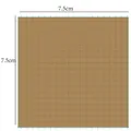 Quadratischer Kraftpapier-Haftnotizblock mit 7,5cm Punktraster für Notizen und Tagebuch - Gittermuster / 50 Blatt (7.5x7.5cm) / Kraftpapierfarbe