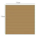 Brown 7.5x7.5cm square sticky notes with dotted lines for office and student use - Blank Style / 50 Sheets (7.5x7.5cm) / Kraft Paper Color