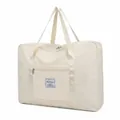 Waterproof cream white large capacity travel bag for luggage storage and moving - Off White