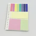 Multi-functional colorful sticky note set with index tabs and spiral binding notebook - 80 Pages / Multicolor