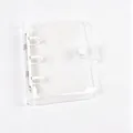 Minimalist mini 3-ring transparent PVC binder with white snap for kpop photocards - Mini 3-Hole Binder Shell / White Shell