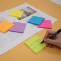 Foglietti adesivi colorati 76x76mm quadrati per uso professionale in ufficio e scuola - confezione da 6 / Multicolore Fluorescente