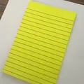 Bright yellow large sticky notes with horizontal lines for office and student memo pads - 4*6 Inch (10*15cm) / Neon Yellow