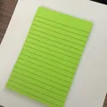 Vibrant fluorescent green lined sticky note pad for office organization and memos - 4*6 Inch (10*15cm) / Fluorescent Green