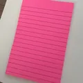 Fluorescent pink ruled sticky note pad with black horizontal lines for notes - 4*6 Inch (10*15cm) / Neon Plum