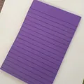 Large rectangular purple sticky note with horizontal lines for office memo and school use - 4*6 Inch (10*15cm) / Fluorescent Purple