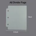 Mini 3-hole PVC binder separator page A8 size 10x8.5cm for daily planner - 10 Sheets Set / Separator Cards