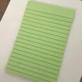 Large green lined sticky note pad for office memos, study notes, and task lists - 4*6 Inch (10*15cm) / Light Green
