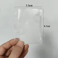 Mini 3-hole PVC transparent zipper binder pocket for photo cards, size 7.5x9.7cm - 10 Pieces Pack / Zippered Storage Bag