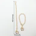 Gold-tone alloy chain keychain featuring a white butterfly charm and lobster clasp, 13cm - Butterfly Pendant (LS452)
