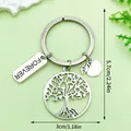 Llavero árbol de la vida plateado con etiqueta Forever, medidas 5,7x3 cm. - Estilo Forever Manzana Árbol de la Vida (LS181)