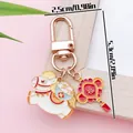 Charming cartoon Zodiac horse keychain with traditional Chinese knot charm, ideal New Year gift - 2026 Year of the Horse Chinese Knot Good Fortune Pony (ER2137) / 2.5x5.3mm / White