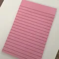 Large pink lined sticky note pad for office reminders, study tasks and daily note taking - 4*6 Inch (10*15cm) / Light Pink