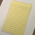 Large yellow lined sticky note pad for office memos and student multi-functional notes - 4*6 Inch (10*15cm) / Light Yellow