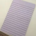 Large lavender colored sticky note pad with horizontal lines for office memo writing - 4*6 Inch (10*15cm) / Light Purple