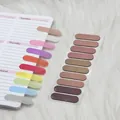 Set of Morandi colored semi-transparent round index tabs on a planner page and backing sheet - 200 Pack / Brown