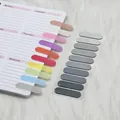 Professional Morandi gradient translucent index tabs sticky notes for planners - 200 Pack / Gray