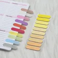 Semi-circular Morandi color gradient sticky index tabs for planners and document filing - 200 Pack / Gradient Yellow